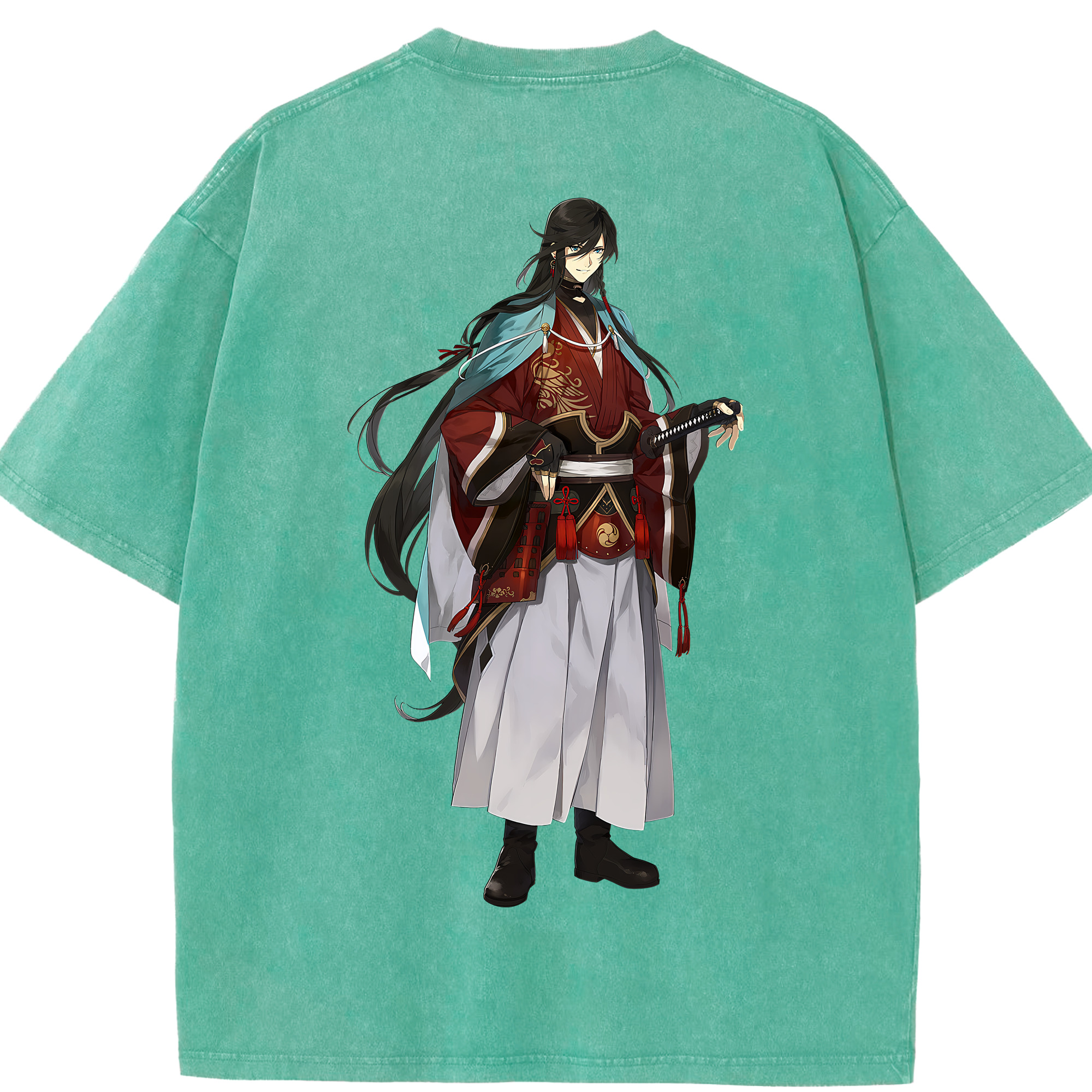（画像用） 刀剣乱舞 Touken Ranbu 綿100% ヴィンテージ風 半袖Tシャツ（背面プリント）